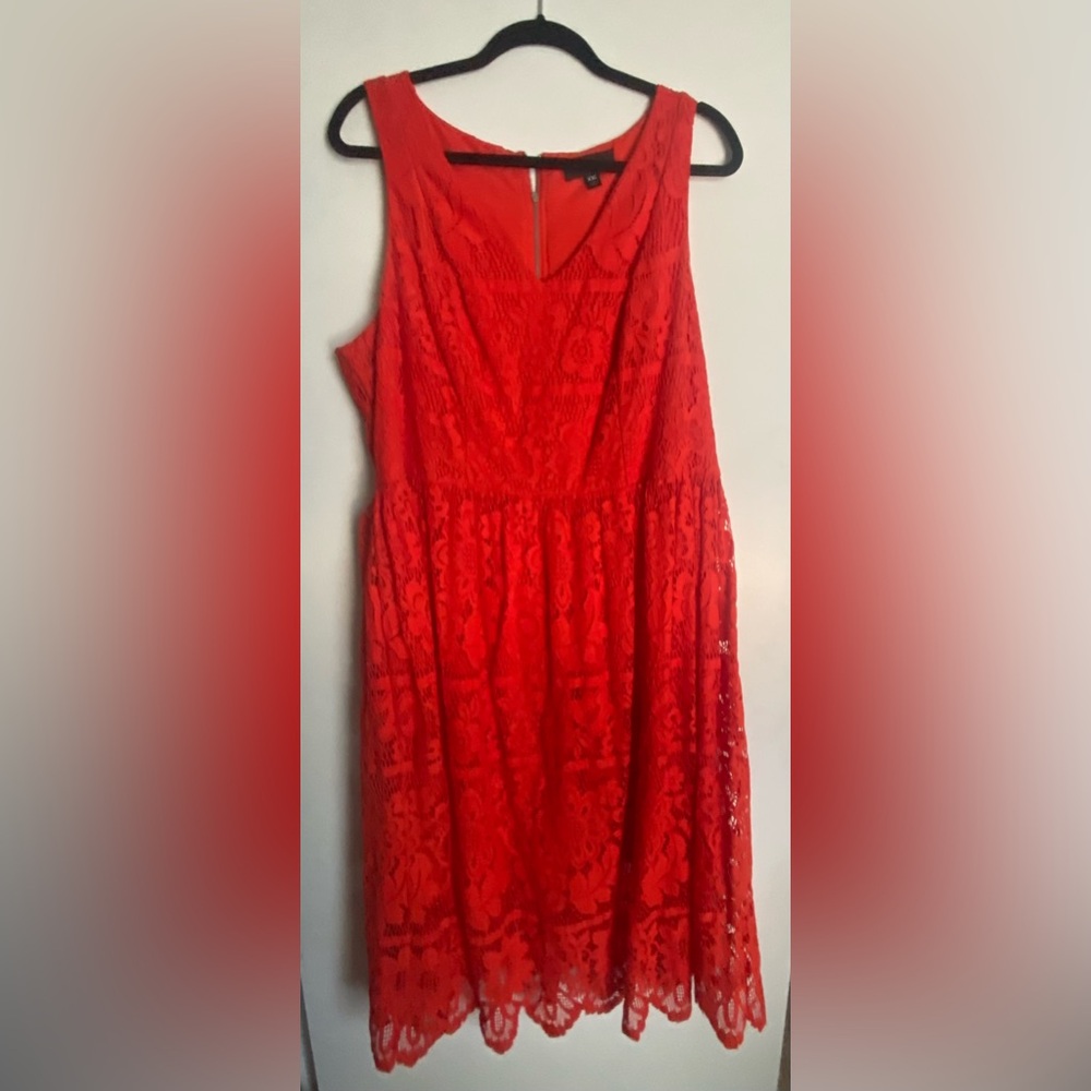 Mossimo Supply Co. Vibrant Red Lace Dress